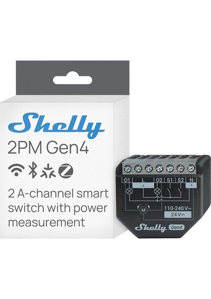 2PM Gen4 Enerji Ölçümlü 2 Kanallı Akıllı Röle