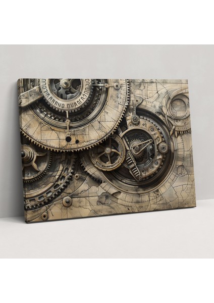 Rönesans Mekanik Leonardo Da Vinci Kanvas Tablo - Duvar Sanatı Leonardo Da Vinci