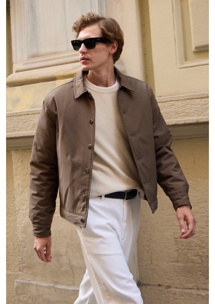 Erkek Basic Mont Ceket Kahverengi fiyatları