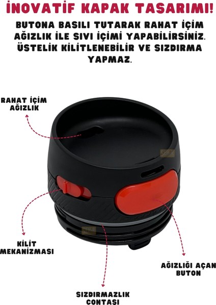Resmi Lisanslı 550ML Rahat Içim Çift Katmanlı Paslanmaz Çelik Termos 6 Saat Sıcak Soğuk Premium Kutu modelleri