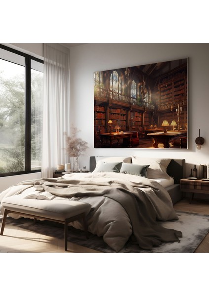 Hukuk Kanvas Tablo - Hukuk Kütüphanesi - Duvar Sanatı Antika Mobilya modelleri