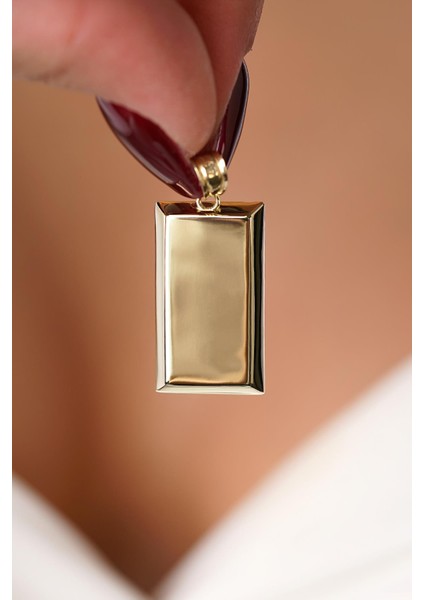 14 Ayar Altın Büyük Külçe Kolye Ucu fiyatları