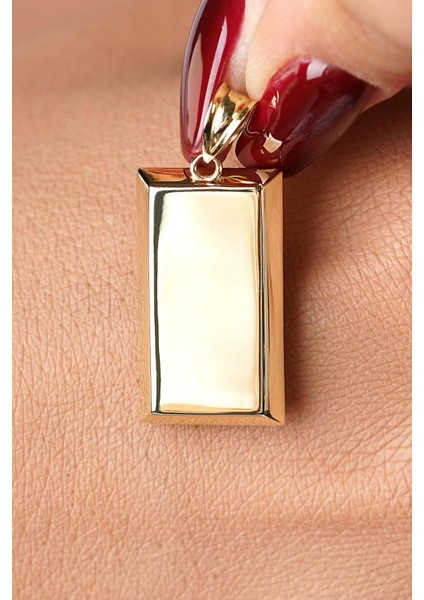 14 Ayar Altın Büyük Külçe Kolye Ucu indirimleri