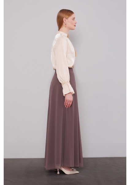 Vizon Geniş Paçalı Şifon Pantolon fırsatları