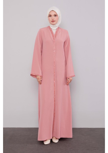 Pudra Önü Taşlı Ferace