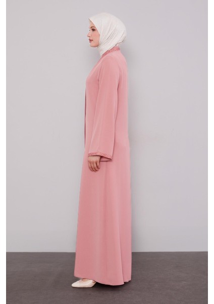 Pudra Önü Taşlı Ferace modelleri