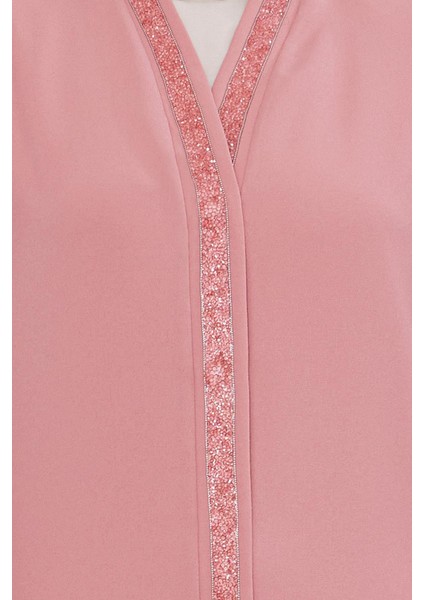 Pudra Önü Taşlı Ferace indirimleri