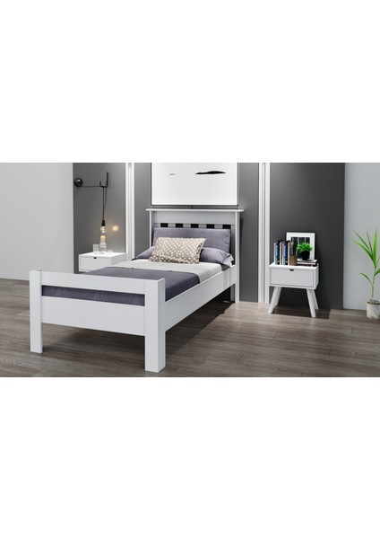 Still Tek Kişilik Beyaz Mdf Genç Karyola 90X190 Yatak Uyumlu fiyatları