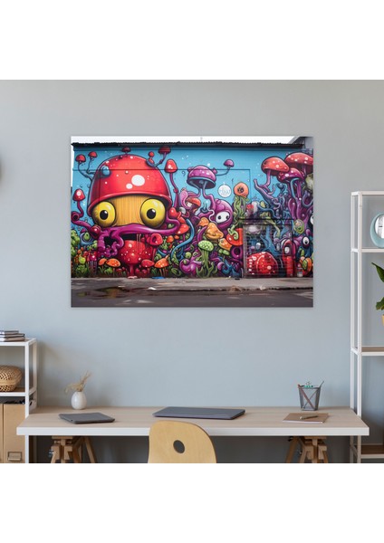 Eğlenceli Graffiti Duvar Sanatı - Oyunbaz Karakterler Hayalperest Kanvas Tablo fiyatları