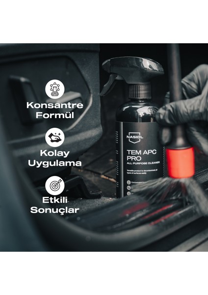 Tem Apc Pro Araç içi Çok Amaçlı Konsantre Temizleyici-500gr-Koltuk,Döşeme,Plastik Temizleyici modelleri