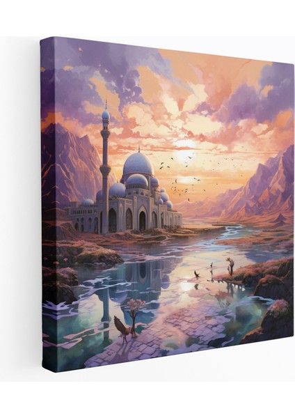 Kutsal Kuran Manzara Duvar Sanatı - Kutsal Kuran Kanvas Huzur Hissi Ev Dekorasyonu