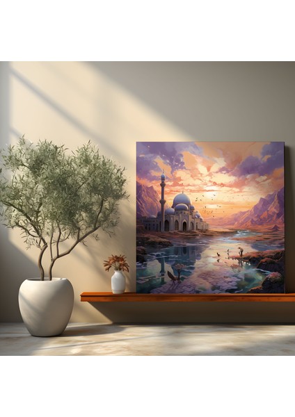 Kutsal Kuran Manzara Duvar Sanatı - Kutsal Kuran Kanvas Huzur Hissi Ev Dekorasyonu fiyatları