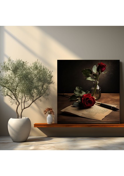 Godfather Temalı Minimalist Gül Kanvas Tablo - Duvar Dekorasyonu fiyatları