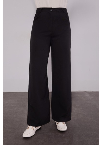 Siyah Cepli Pantolon