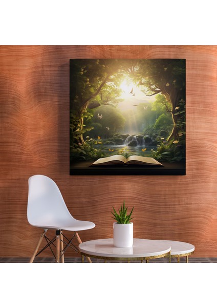 Kutsal Kuran Kanvas Tablo - Huzurlu Doğa Manzarası - Ev Dekorasyonu Için Kutsal Kuran Kanvas Tablo modelleri