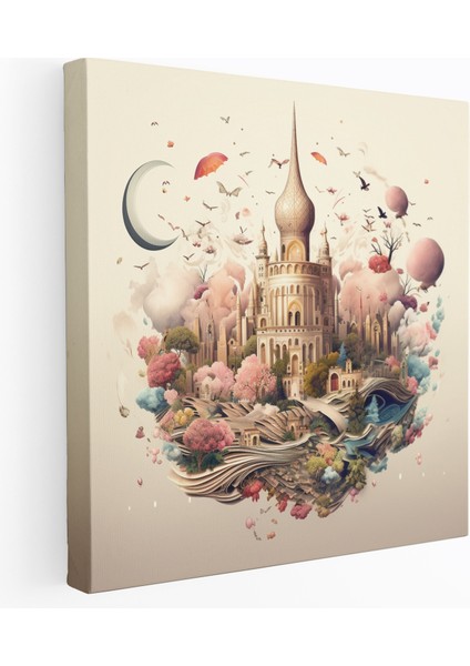 Kutsal Kur'an Duvar Dekorasyonu - Kutsal Kur'an Gerçeküstü Sanat Kanvas Tablo Ev Dekorasyonu