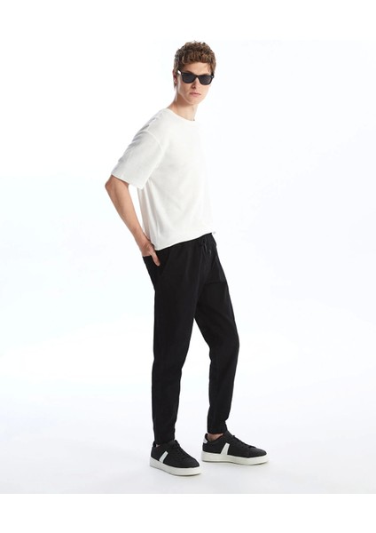 Xsıde Siyah Standart Kalıp Gabardin Erkek Pantolon