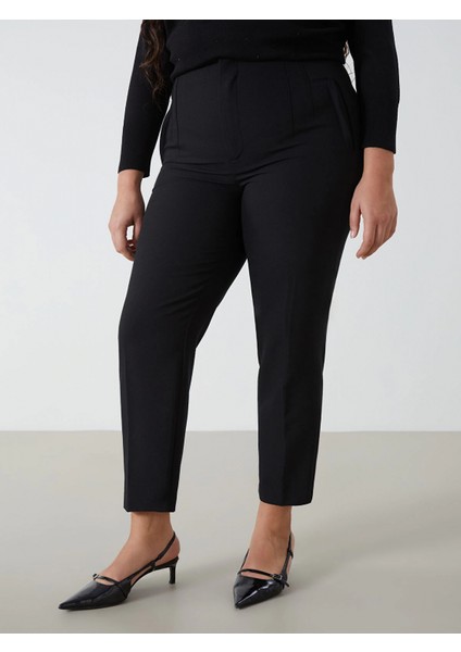 Lcw Vision Siyah Kadın Havuç Kesim Düz Pantolon fiyatları