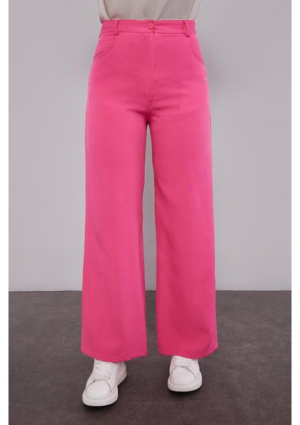 Fuşya Cepli Pantolon