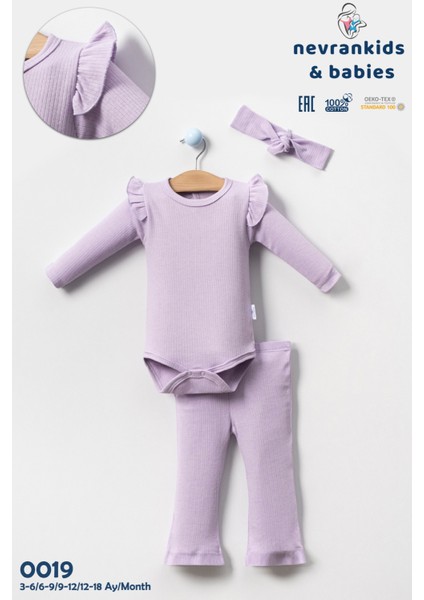 Kız Bebek Ispanyol Paça 3'lü Takım 0-2 Yaş Lila fırsatları