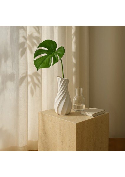 Spiral Formlu Minimal Vazo – Modern Dekoratif Obje