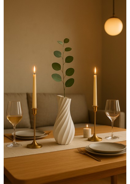 Spiral Formlu Minimal Vazo – Modern Dekoratif Obje modelleri