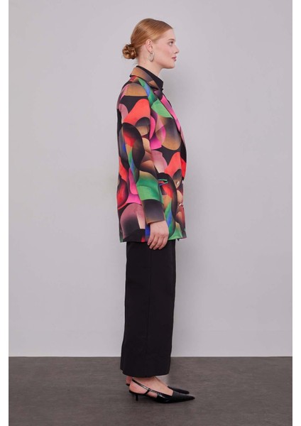 Siyah Kruvaze Desenli Ceket fiyatları