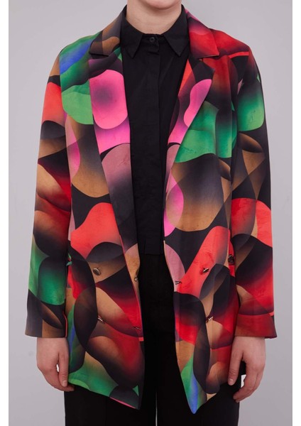 Siyah Kruvaze Desenli Ceket fırsatları