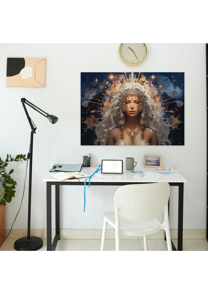 Zodyak Tanrıça Kanvas Tablo - Burç Çağdaş Portre Zodyak Tanrıçası fiyatları