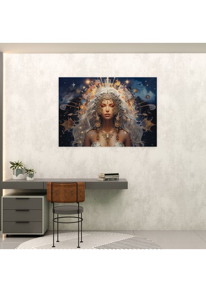 Zodyak Tanrıça Kanvas Tablo - Burç Çağdaş Portre Zodyak Tanrıçası modelleri