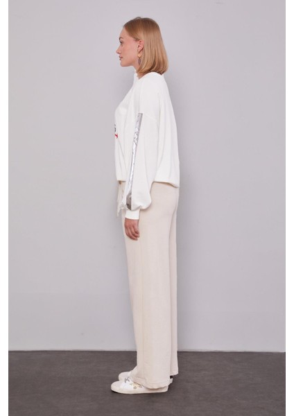 Bej Beli Lastikli Nervürlüı Pantolon fiyatları