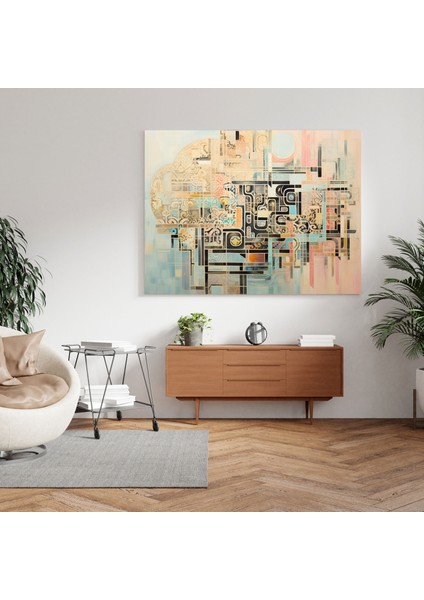 Kutsal Kur'an Kanvas Tablo - Soyut Hat Sanatı ve Geometrik Desenler - Kutsal Kur'an Kanvas Duvar Sanatı Geometrik Desenler fiyatları