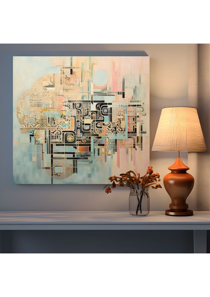 Kutsal Kur'an Kanvas Tablo - Soyut Hat Sanatı ve Geometrik Desenler - Kutsal Kur'an Kanvas Duvar Sanatı Geometrik Desenler modelleri