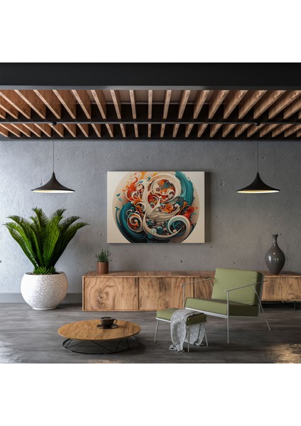 Kutsal Kur'an Duvar Sanatı - Modern Hat Kanvas Tablo - Kutsal Kur'an Modern Hat Çağdaş Sanat Ev Dekorasyonu modelleri