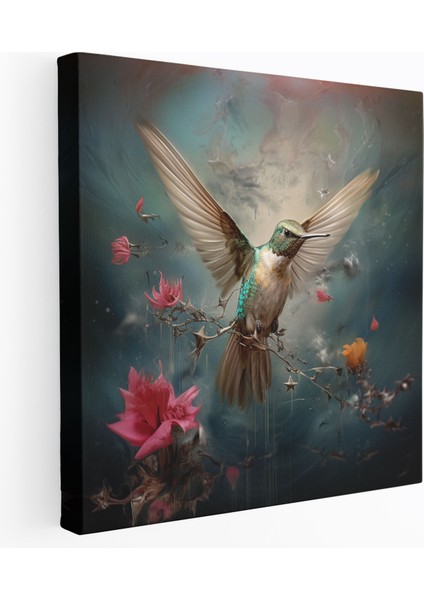 Çiçek Desenli Kanvas Tablo - Oturma Odası Dekorasyonu Için Şık Bir Dokunuş