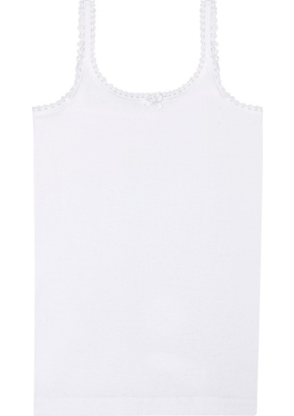 Özkan 1610 3'lü Paket Kız Çocuk %100 Pamuklu Ribana Yakası Dantel Detaylı İnce Askılı Örme Atlet fiyatları