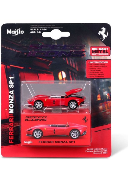 1:64 Speed Icons - Ferrari Monza Sp1 Kırmızı fırsatları