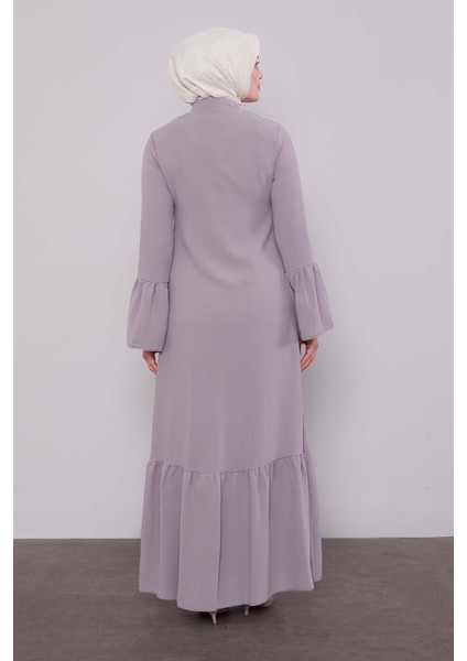 Gri Fular Detaylı Işlemeli Ferace fırsatları