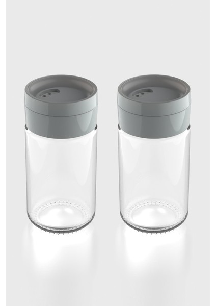 Dorian 105 ml Gri Kapaklı 2'li Cam Tuzluk Biberlik Seti 121006 fiyatları