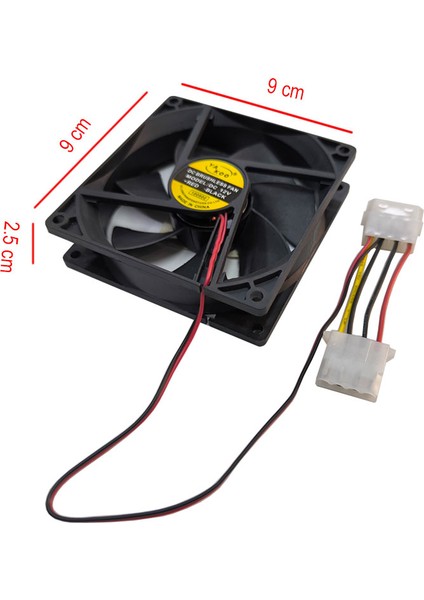 9 CM12V Molex Kasa Fanı 9X9X2.5CM Molex Ide Fan indirimleri