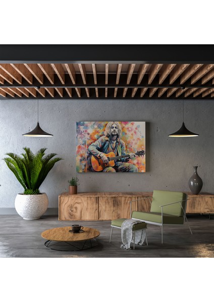 Kurt Cobain Suluboya Tarzı Kanvas Tablo - Desenler Duvar Sanatı Yaratıcılık fiyatları