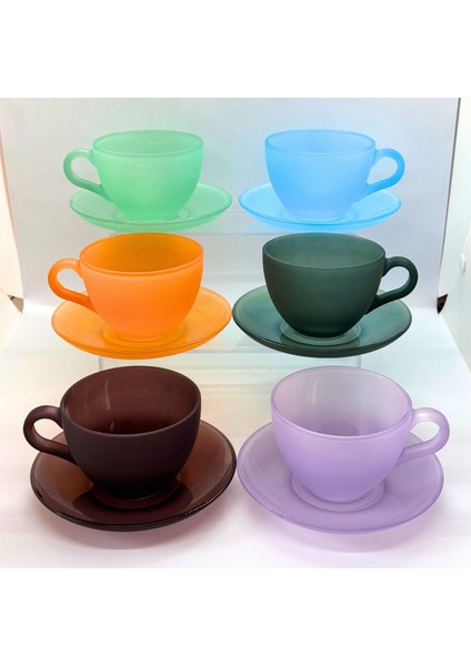 Basıc Mat 6 Renk Fincan Takımı
