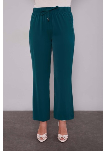 Yeşil Beli Lastikli Spor Pantolon