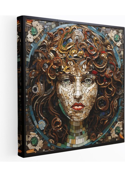 Medusa Mozaik Duvar Sanatı - Kanvas Tablo Duvar Sanatı