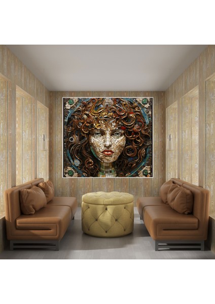 Medusa Mozaik Duvar Sanatı - Kanvas Tablo Duvar Sanatı modelleri