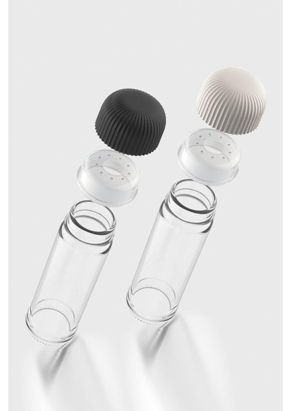 Line 105 ml 2'li Cam Tuzluk Biberlik Seti 121014 Siyah-Bej modelleri