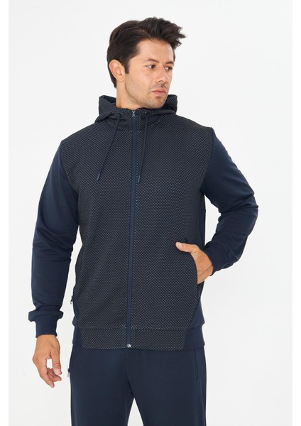 Erkek Tam Fermuarlı Kapüşonlu Eşofman Takımı Indigo 5816-İ fiyatları