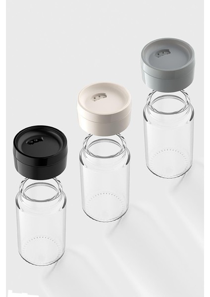 Dorian 105 ml 3'lü Cam Tuzluk Biberlik Seti 121006 Siyah-Bej-Gri modelleri