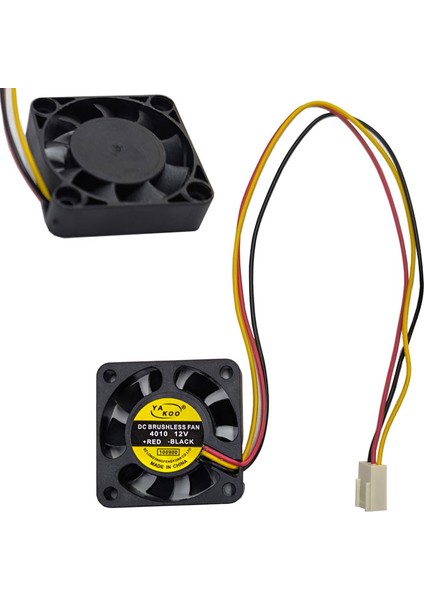 12V 4 cm 3 Pinli Fan 4cm x 4cm x 1cm 3 Pinli Dc 12VOLT Fan modelleri