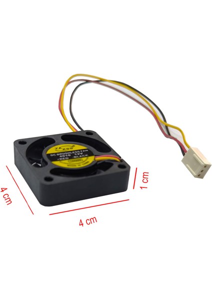 12V 4 cm 3 Pinli Fan 4cm x 4cm x 1cm 3 Pinli Dc 12VOLT Fan indirimleri